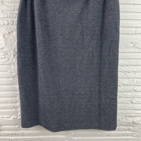 Loft Outlet NWT Gray Pencil Skirt Tie Belt Terry Knit Size Small - Picture 7 of 13
